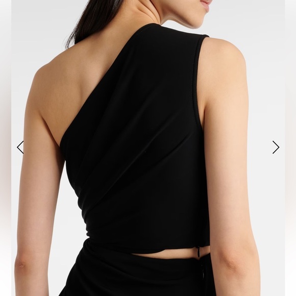 Bottega Veneta Cut-Out Gathered Black Midi Dress with Gold Embellishment NEW - Picture 4 of 13